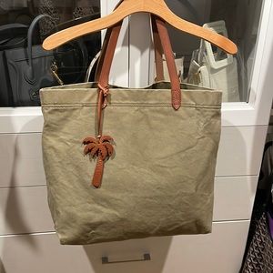 ❤️‍🔥FLASH SALE❤️‍🔥 Madewell Tote Bag Green with Palm Tree
